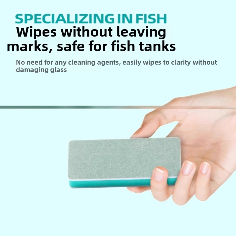 Dvostrani krpa za čišćenje unutarnjih staklenih stijena spremnika; uklanja kamenac, tragove vode i mrlje; sigurna za spremnike; kućna uporaba; lansirano 2024