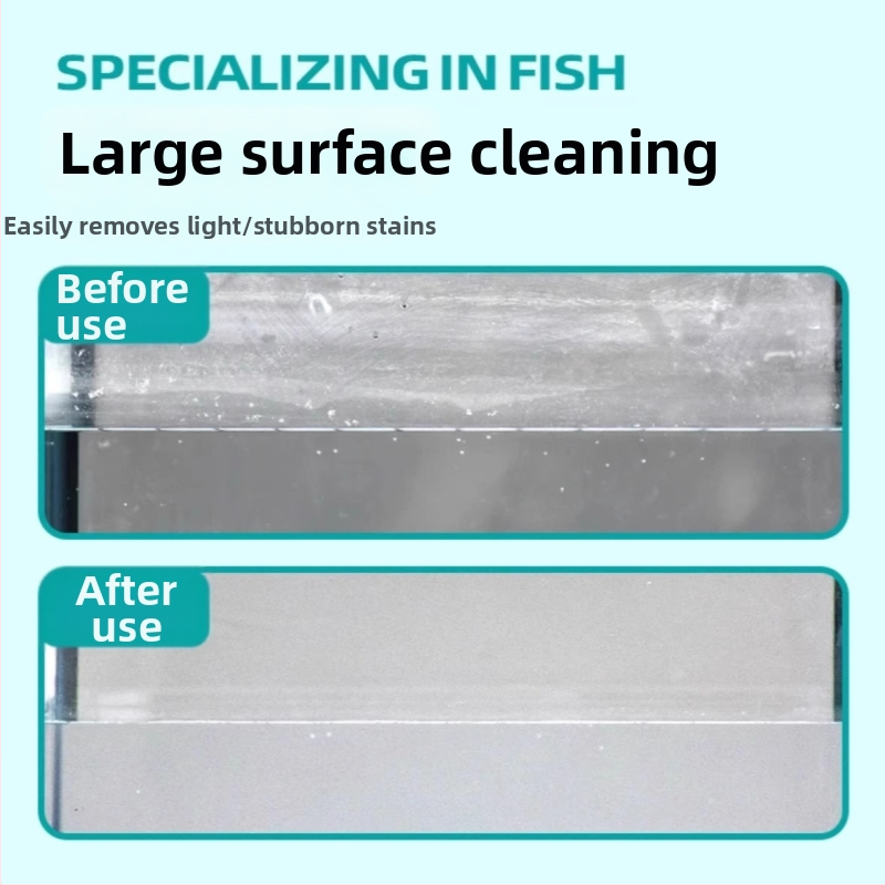 Dvostrani krpa za čišćenje unutarnjih staklenih stijena spremnika; uklanja kamenac, tragove vode i mrlje; sigurna za spremnike; kućna uporaba; lansirano 2024