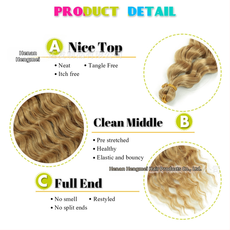 Perika DeepTwist: duga kovrčava kosa u stilu vodnog vala, crochet, vlakno otporno na toplinu