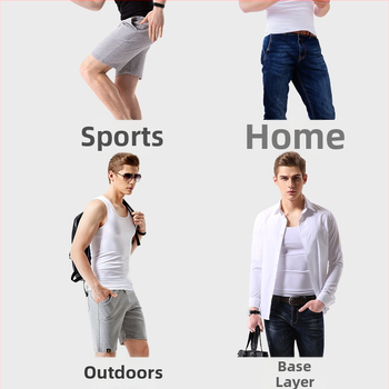 Muški prsluk s širokim ramenima od Lycra/Spandex, okrugli vratni otvor, 181-200 g/m², sve sezone