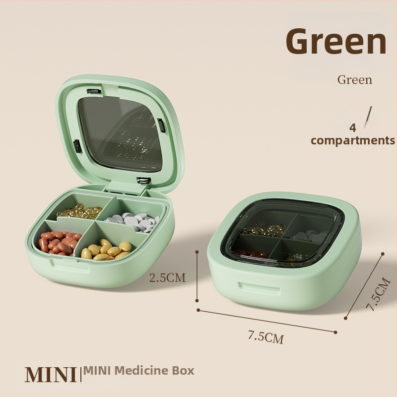 Kutija za tablete, prijenosna, PP plast, otporna na prašinu, 2 L, sedmodnevni organizator lijekova