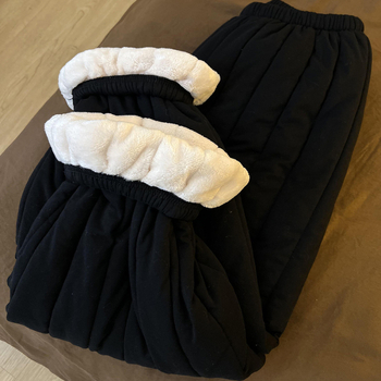 Ženski trostruko podstavljeni pidžama set - fleece podstava, poliester, rever ovratnik, dugi rukav, pogodno za vanjsku upotrebu