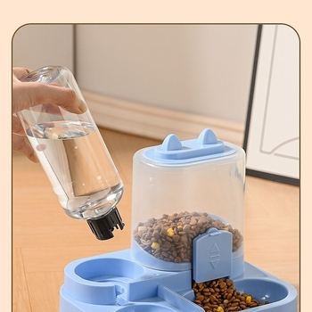 Котешка хранилка за вода с автоматично допълване и купичка – стъкло, аксесоари за хранене на домашни любимци, единичен комплект