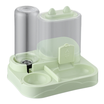 Котешка хранилка за вода с автоматично допълване и купичка – стъкло, аксесоари за хранене на домашни любимци, единичен комплект