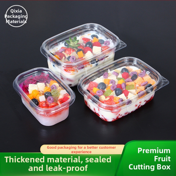 Αναλώσιμο κουτί φρούτων PET με καπάκι – φιλικό προς τα τρόφιμα, διαφανές, 280ml/483ml/709ml