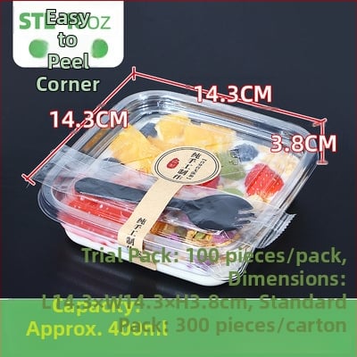 Αναλώσιμο κουτί φρούτων PET με καπάκι – φιλικό προς τα τρόφιμα, διαφανές, 280ml/483ml/709ml