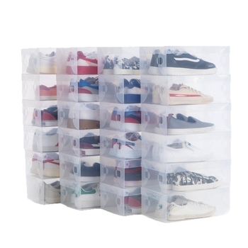 Prozirna kutija za cipele s ladicom, plastična od PP, 18 L kapaciteta, s poklopcem