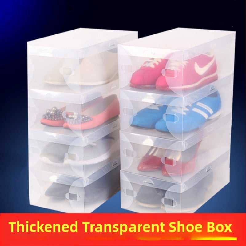Prozirna kutija za cipele s ladicom, plastična od PP, 18 L kapaciteta, s poklopcem