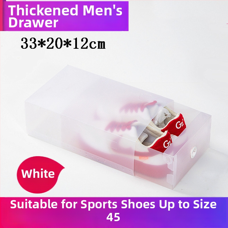 Prozirna kutija za cipele s ladicom, plastična od PP, 18 L kapaciteta, s poklopcem