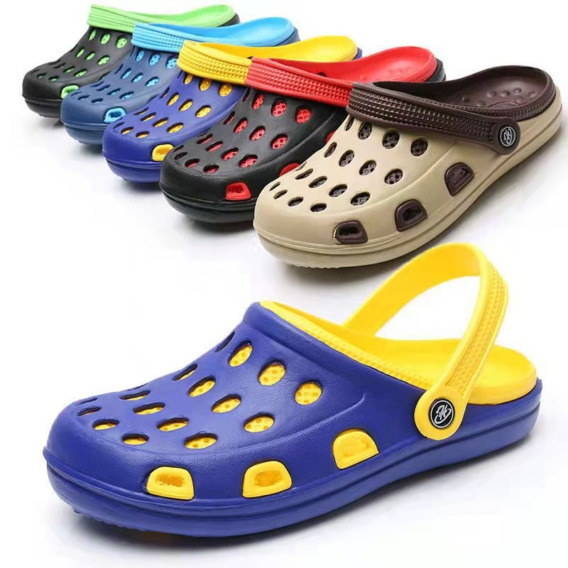 Sandale bărbați perforate cu talpă EVA și partea superioară EVA, închidere cu cataramă, stil lejer