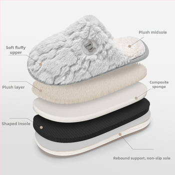 Lidani papuci de interior pentru bărbați, pluș, talpă din PVC, cusut, stil simplu, lansare toamnă 2024