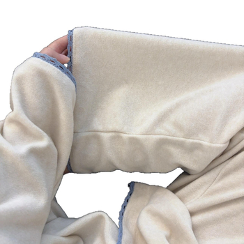 Двоен комплект термо домашни дрехи за жени, акрилово влакно 70–80%, дебелина 251–300 g/m², топ с кардиган стил и кръгла яка, дълги ръкави и панталони