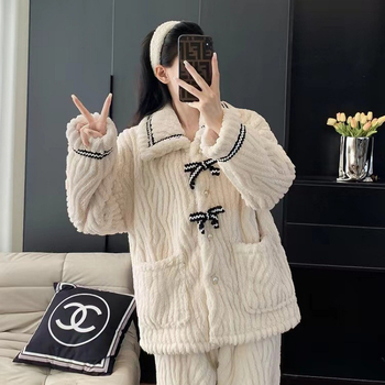 Set kućne odjeće, Shu velvet, korejski stil, 100% poliester, debljina 251–300 g/m²