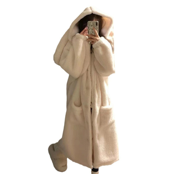 Ženske pidžame s kapuljačom i ušima zečića, cardigan stil, koralni flis, 95–100% poliestera, srednja debljina 251–300 g/m², dugi rukavi, za kućnu upotrebu