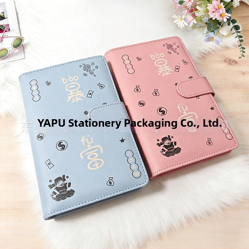 A6 bilježnica za pohranu novčića i banknota, veliki kapacitet, PU kožni organizator za novac i potvrde, model yp1209, prilagodljiva, kopča 110×186 mm, veličina papira 89×162 mm