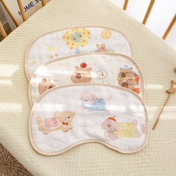 Jastučić za novorođenčad i podloga za slinu — dizajn Cartoon Cloud, 12-slojna pamučna gazasta tkanina, mekana i vrlo upijajuća