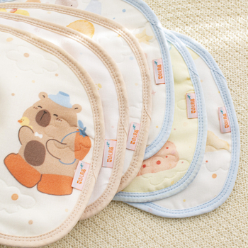 Jastučić za novorođenčad i podloga za slinu — dizajn Cartoon Cloud, 12-slojna pamučna gazasta tkanina, mekana i vrlo upijajuća