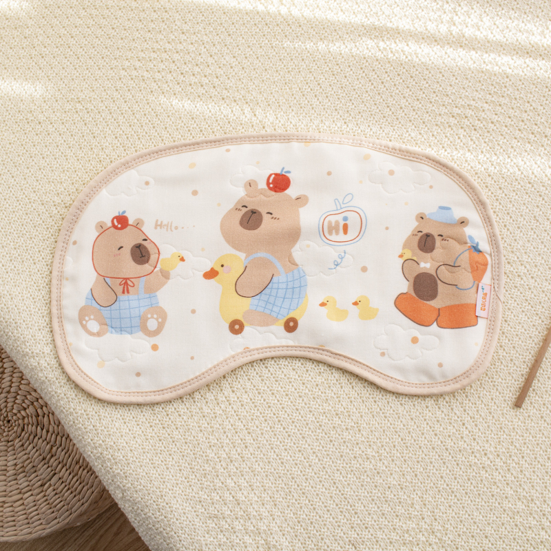 Jastučić za novorođenčad i podloga za slinu — dizajn Cartoon Cloud, 12-slojna pamučna gazasta tkanina, mekana i vrlo upijajuća