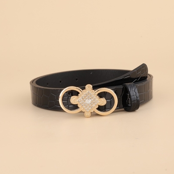 Curea din PU piele cu cataramă din aliaj, închidere cu știft, lățime 2–4 cm, accesoriu elegant de modă