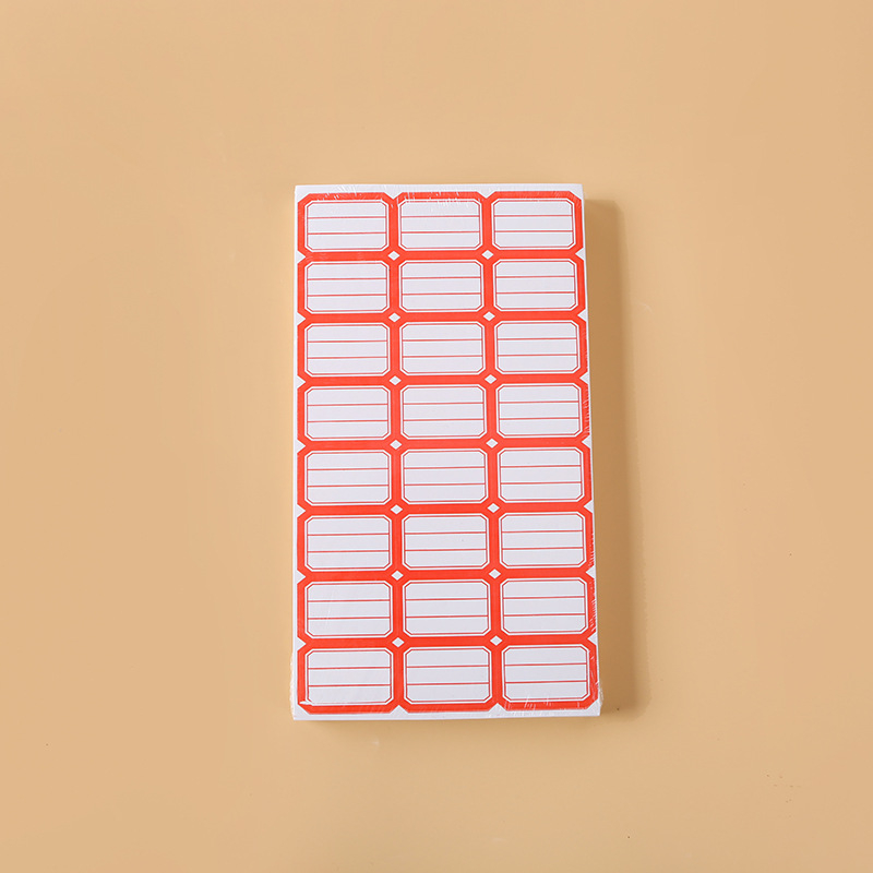 Etichete autocolante pentru preț și nume, dreptunghiulare, cod produs 913, material: hârtie specială autoadezivă, adeziv topit la cald, cu hârtie de susținere.