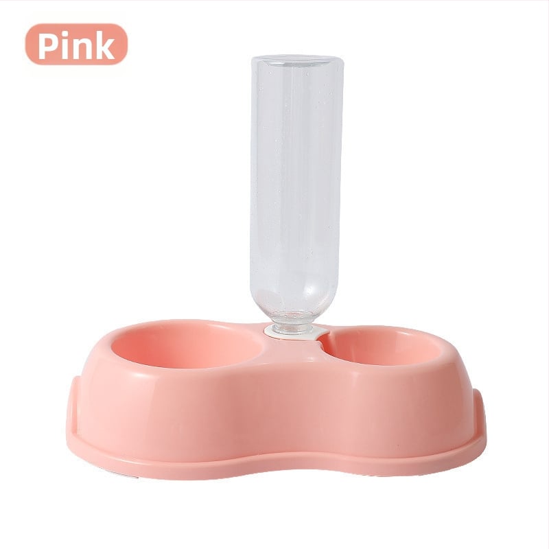 Beita Bol dublu scop pentru pisici și câini cu alimentare automată a apei | Plastic | Model 20251218-3 | Accesorii pentru hrănire animale de companie