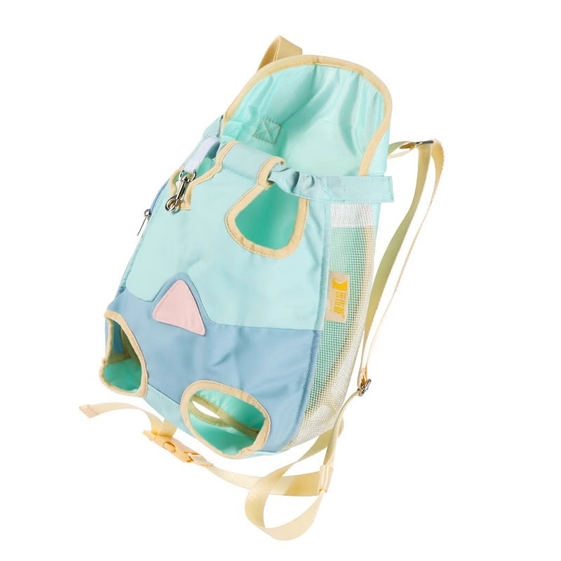 Geantă de transport pentru animale de companie (pisici și câini), material textil, model dungat, capacitate 500, rigiditate medie