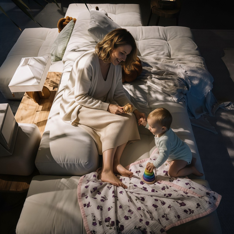Baby Atelier dječja deka od 100% pamuka sa životinjskim motivom, za djecu od 1 do 3 godine
