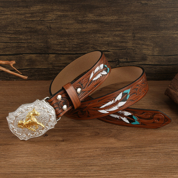 Curea pentru bărbați din piele PU, cataramă din aliaj, închidere netedă, lățime 2–4 cm, reliefat retro hip-hop stil