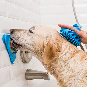 Τριγωνικός σιλικόνης ματ για γλείψιμο κατοικίδιων με βεντούζες – αργή σίτιση για σκύλους (σετ 120) Μάρκα: Wang Xing Street
