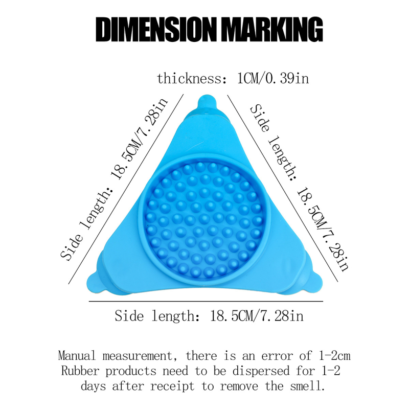 Τριγωνικός σιλικόνης ματ για γλείψιμο κατοικίδιων με βεντούζες – αργή σίτιση για σκύλους (σετ 120) Μάρκα: Wang Xing Street