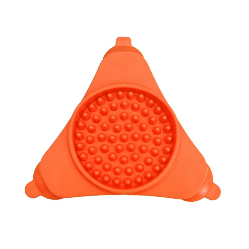 Τριγωνικός σιλικόνης ματ για γλείψιμο κατοικίδιων με βεντούζες – αργή σίτιση για σκύλους (σετ 120) Μάρκα: Wang Xing Street