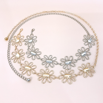 Metalni kaiš oko struka za žene – elegantan prorezani cvjetni dizajn, sve sezone