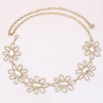 Metalni kaiš oko struka za žene – elegantan prorezani cvjetni dizajn, sve sezone