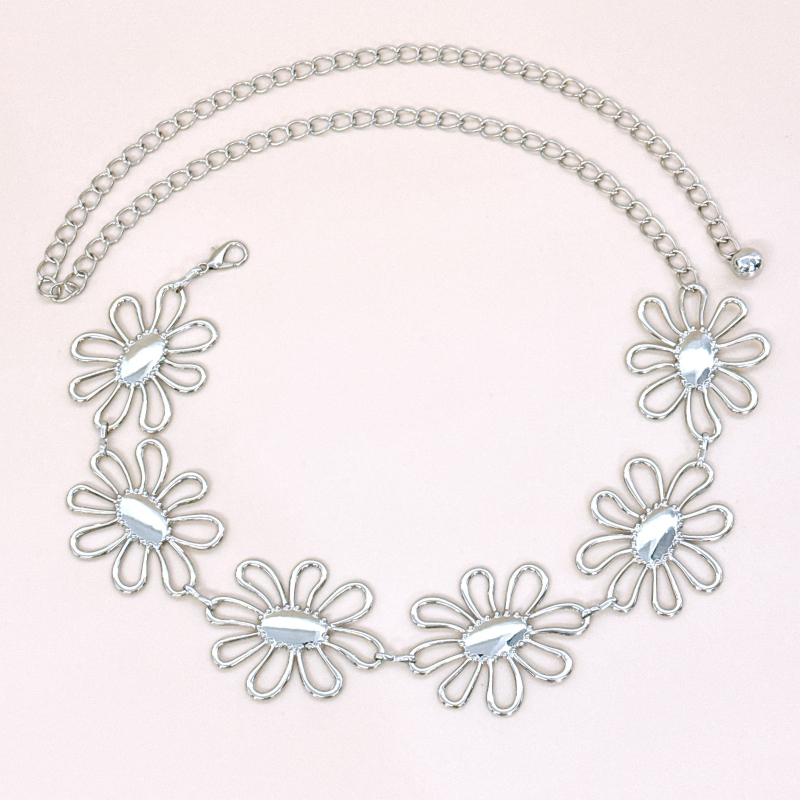 Metalni kaiš oko struka za žene – elegantan prorezani cvjetni dizajn, sve sezone