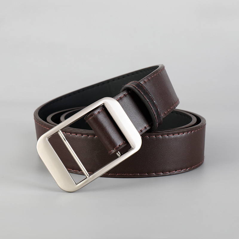 Unisex pojas bez rupa - umjetna koža, kopča od legure, glatka kopča, širina 2–4 cm, izdanje ljeta 2024