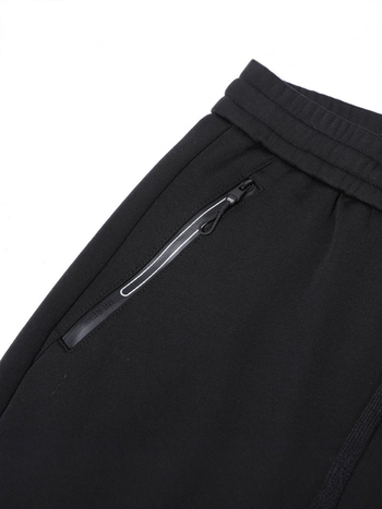 Muške zimske hlače s flis podstavom, šnira za vezanje, slim fit, ravni kroj, mješavina viskoze