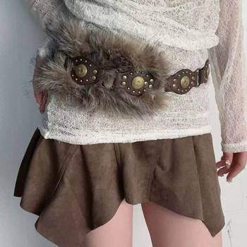 Punk pojas od umjetne kože s kopčom od legure, kopča s iglom, širina 2–4 cm, stil: punk