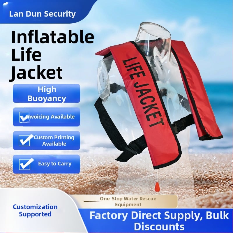 Automatska napuhujuća jakna za spašavanje – prijenosna za brodice, ribolov i plivanje, s velikom plutnošću, za odrasle