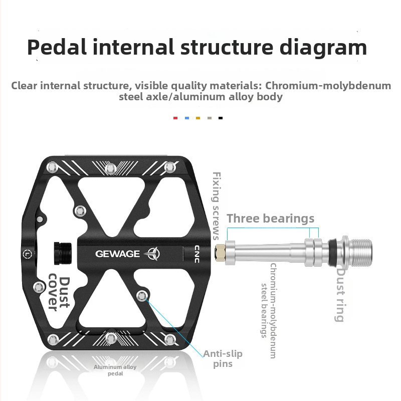 ROCES pedále pre cestný bicykel z hliníkovej zliatiny s reflektorom