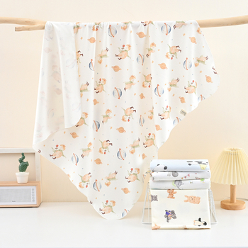Swaddle deka za bebe - 95% pamuk, uzor životinje/ crtani likovi, za novorođenčad 0–1 godina, sigurnosna razina A