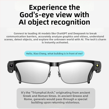 L802 Pametne AI naočale s kamerom 8MP, 4GB memorije, 270mAh baterija, Bluetooth pozivi, reprodukcija glazbe, anti-plavo svjetlo