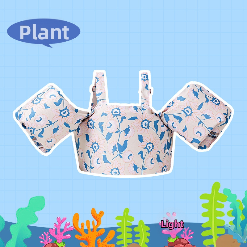 Detský plávací set s prstenmi na ruky a plávacou vestou – potlač, materiál vysokopresný twill a plávacia bavlna