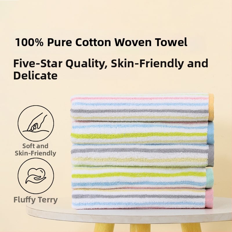 Uterak za lice od čistog pamuka, bez uvijanja, mekan i nježan prema koži, debela i upijajuća, 100–120 g