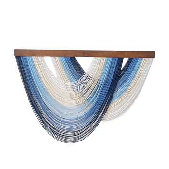 Ovalni zidni goblen s drvenom pločom, ručno tkan, nordijski stil, pamuk tkanina, prilagodljivo