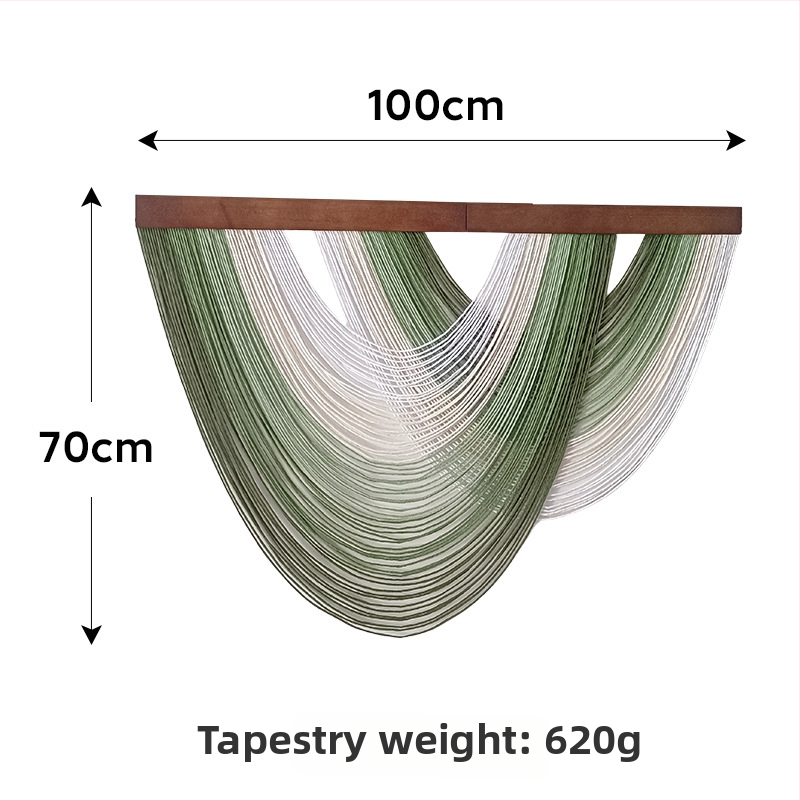 Ovalni zidni goblen s drvenom pločom, ručno tkan, nordijski stil, pamuk tkanina, prilagodljivo