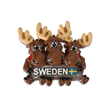 Magnet za hladnjak od smole – švedske znamenitosti, moderni minimalistički stil, standardno pakiranje; idealan poklon za vjenčanja, rođendane, putovanja, diplome i preseljenje