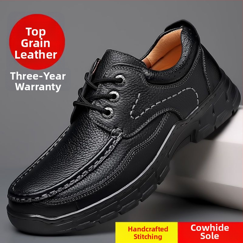 Muške kožne cipele za jesen zimu, ležerni loafers; gornji dio od prvog sloja teleće kože; TPU potplat s vulkaniziranom konstrukcijom; podstava i ulošak od drugog sloja svinjske kože; prozračne, protuklizne