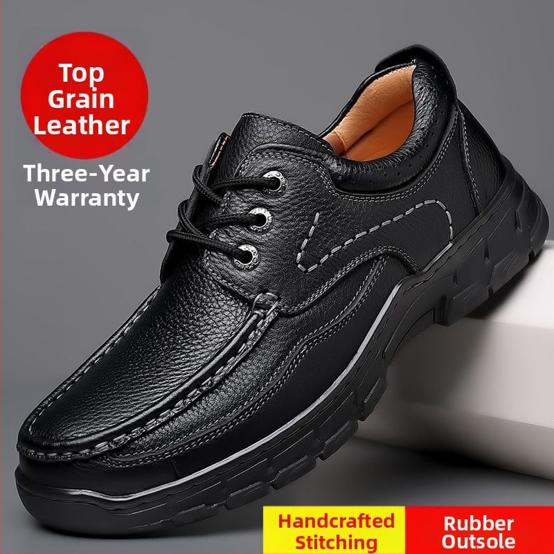 Muške kožne cipele za jesen zimu, ležerni loafers; gornji dio od prvog sloja teleće kože; TPU potplat s vulkaniziranom konstrukcijom; podstava i ulošak od drugog sloja svinjske kože; prozračne, protuklizne