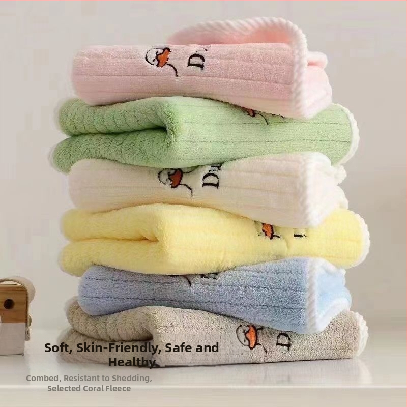 Dječji ručnik za lice, 100% pamuk, upijajući i mekan; težina 140–170 g; vezenje, tisak