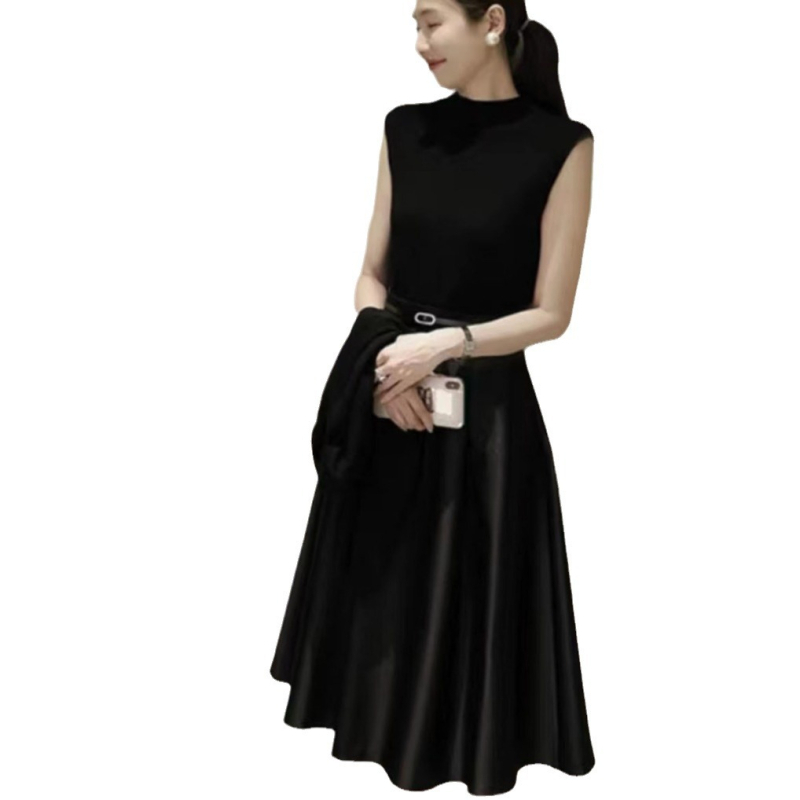 Pettiskirt s složenom izradom, poliester tkanina, srednja duljina, elegantan gradski stil